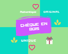 Chèque en bois